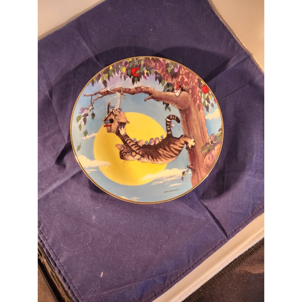 Danbury Mint Gary Patterson The Hang Out Comical Cats Limited Ed Plate B9645